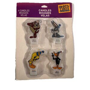 Warner Brothers Vintage Candles 4 Bugs Bunny Taz Tweety Daffy New